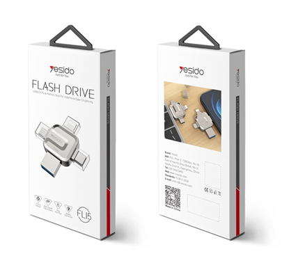 Изображение YESIDO FLASH DISK L15 4IN1 OTG ADAPTER USB 3.0 128