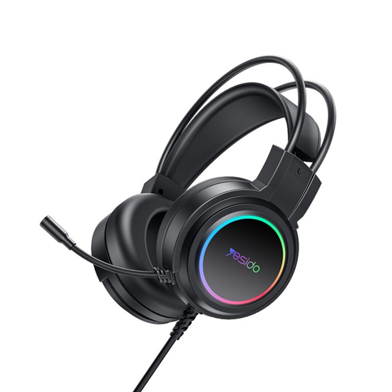 Picture of YESIDO GAMING HEADPHONES EK05 RGB USB + MICROPHONE