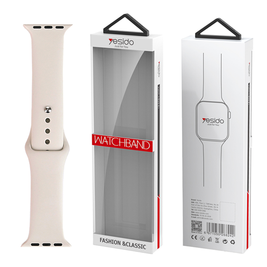 Picture of Yesido yesido WB44 Silikonowy Pasek do iWatch L 42/44/45 ( 97+140) #45 STARLIGHT/BEOWY