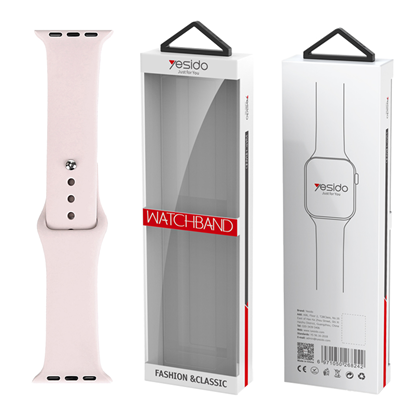 Изображение Yesido yesido WB44 Silikonowy Pasek do iWatch L 42/44/45 (97+140) #17 SILT/PUDROWY RÓ
