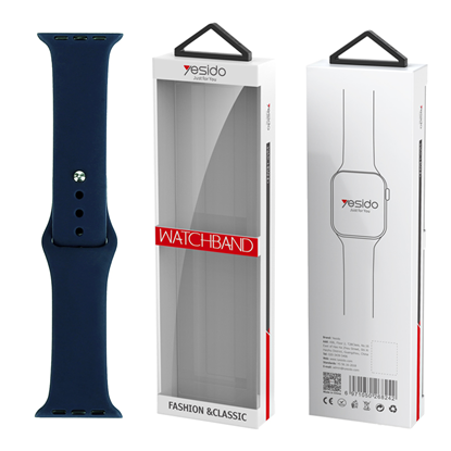 Attēls no Yesido yesido WB44 Silikonowy Pasek do iWatch S 42/44/45 (97+118) #47 DEEP BLUE