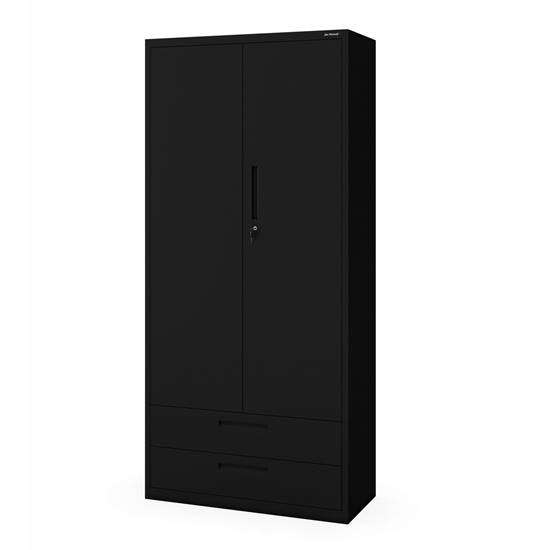 Picture of Jan Nowak Megan Czarny - podwójna szuflada 195 cm