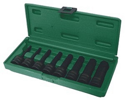 Attēls no Jonnesway Zestaw nasadek trzpieniowych Torx udarowych 1/2" T30-T80 8szt. (S06A408S)