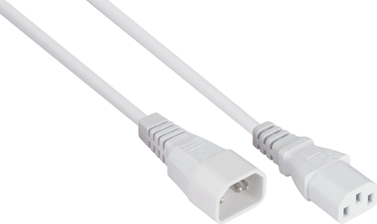 Изображение Kabel zasilajcy Alcasa Kabelmeister SK1430-W030 kabel zasilajce Biay 3 m IEC C14 IEC C13