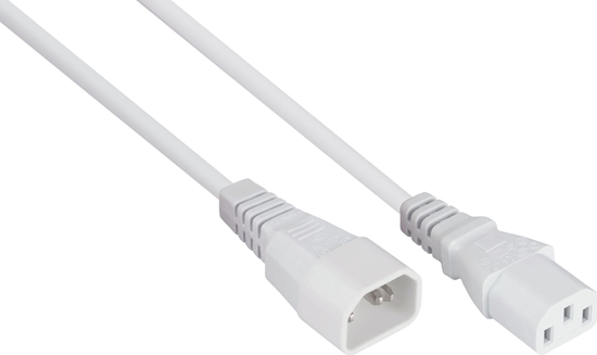 Изображение Kabel zasilajcy Alcasa Kabelmeister SK1430-W030 kabel zasilajce Biay 3 m IEC C14 IEC C13