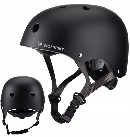 Picture of Kask rowerowy BMX/hulajnoga Wozinsky lekki 48-52 cm - czarny
