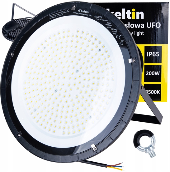 Изображение KELTIN Lampa przemysowa LED typu UFO 200W 24000LM 4500K IP65 (10)