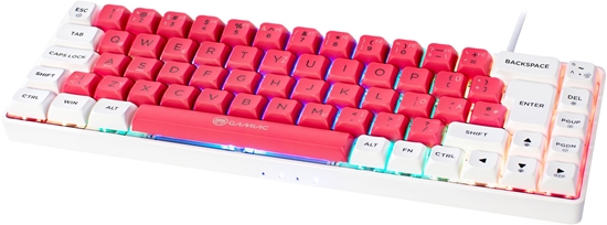 Изображение Klawiatura Gamiac GAMIAC TKL69G SF Gaming Keyboard, Kailh Blue - white/red