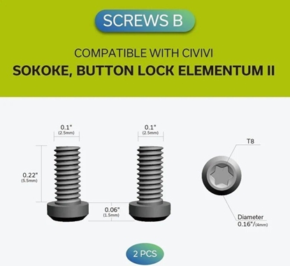 Изображение Klips tytanowy CIVIVI 50x5,72 mm + 2 komplety rubek