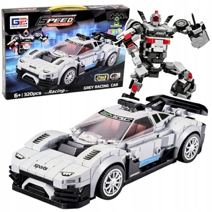 Изображение Klocki Konstrukcyjne Samochód Wycigowy Robot 2W1 Biay 320 el.