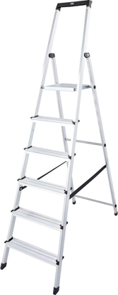 Picture of Krause Solidy Drabina wolnostojca jednostronna aluminiowa 6 stopniowa (126245)