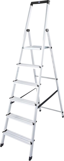 Picture of Krause Solidy Drabina wolnostojca jednostronna aluminiowa 6 stopniowa (126245)