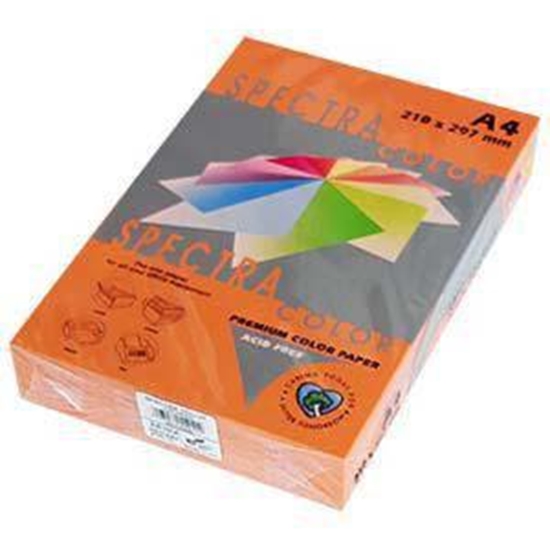 Picture of Krāsains papīrs A4, 120g/m2, 250 loksnes, oranža Saffron IT240, Spectra