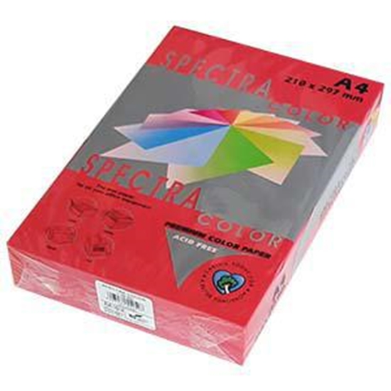 Picture of Krāsains papīrs A4, 80g/m2, 500 loksnes, Red IT250, Spectra