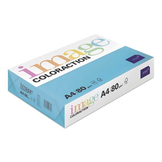 Picture of Krāsains papīrs A4, 80g/m2, 500 loksnes, Lisbon/tirkīza krāsa, Image Coloraction