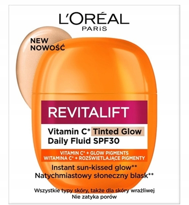 Attēls no Kryolan L'OREAL_Revitalift Vitamin C Fluid Tinted SPF30
