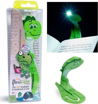 Изображение Lampka biurkowa Thinking Gifts Flexilight Pals Dinosaur Green - Lampka do ksiki