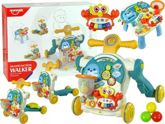 Изображение Lean Sport Pchacz 4w1 Stolik Edukacyjny Hulajnoga Rower Dla Dzieci Niebieski