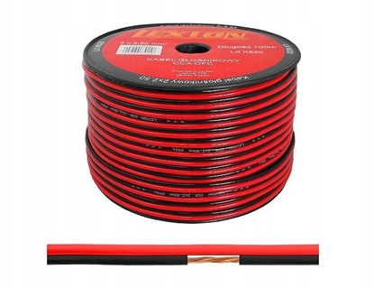 Изображение Lexton Kabel gonikowy LEXTON 2x2.50 CCA czarno/czerwony