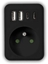 Изображение LTC Rozganik sieciowy: 1 gniazdo okrge z uz. + 2x USB + 2x USB-C, Czarny 2x2,4A