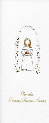 Изображение MAK Karnet Komunia Dziewczynka chleb MAK