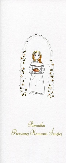 Изображение MAK Karnet Komunia Dziewczynka chleb MAK