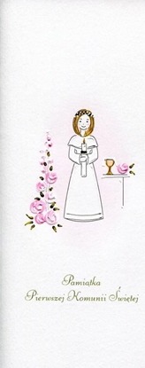 Изображение MAK Karnet Komunia Dziewczynka kwiaty MAK