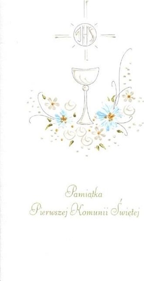 Изображение MAK Karnet Komunia Kielich niebieski MAK