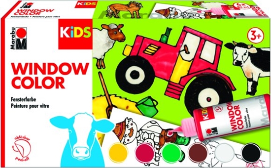 Picture of Marabu Marabu 0306000000010, Black, Brown, Green, Red, White, Yellow, Glass paint, liquid, 80 ml, 6 pc(s) |