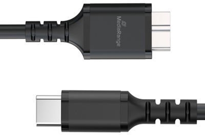 Picture of MediaRange Kabel do adowania Micro-B na USB-C USB 3.0 0,5m czarny