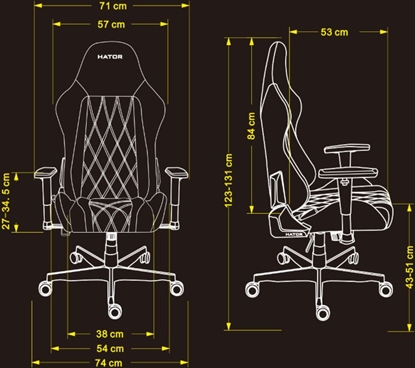 Изображение Fotel Hator Darkside 3 M Fabric Czarny (HTC3010M)