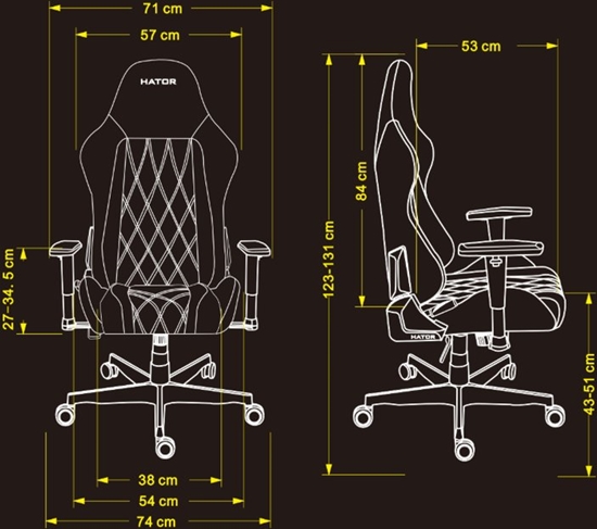 Изображение Fotel Hator Darkside 3 M Fabric Czarny (HTC3010M)