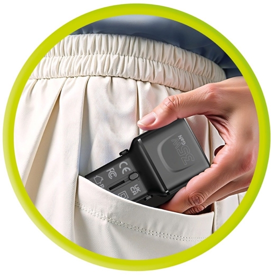 Picture of Mobile Origin 35W Travel Adapter, EU/US/UK/AU PW25, black