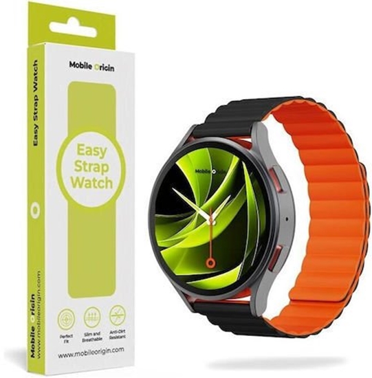 Picture of Mobile Origin Easy Strap Magnetic Watch 22mm Black/Orange