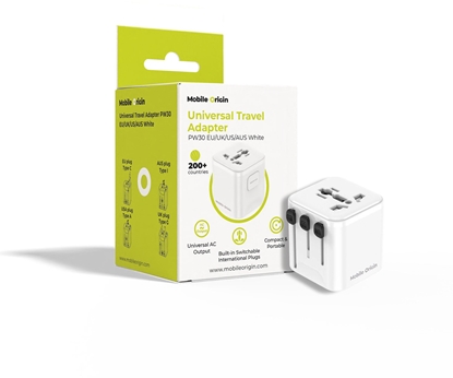 Attēls no Mobile Origin Universal Travel Adapter PW30 EU/UK/US/AUS White