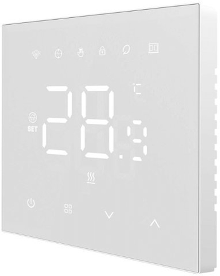 Изображение Moes Vieds termostat wody ogrzewania podogi zaworów kontroli 3A Wi-Fi biay TUYA / Smart Life