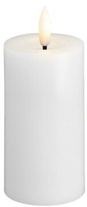 Изображение Moods & More MM LED pillar candle, Silk, Melted, Classic white, 49x100 mm