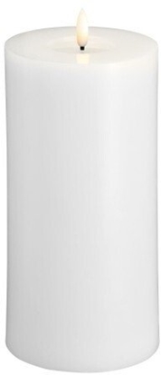 Изображение Moods & More MM LED pillar candle, Silk, Melted, Classic white, 99x200 mm