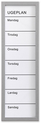 Attēls no NAGA Magnetyczna tablica tygodniowa whiteboard 20 x 60 cm duski biay 60x1,5x40mm (1stk)