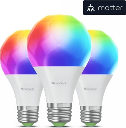 Picture of Nanoleaf Nanoleaf Essentials Smart Bulbs - zestaw 3 arówek arówek A19-A60-E27 (technologia Matter)