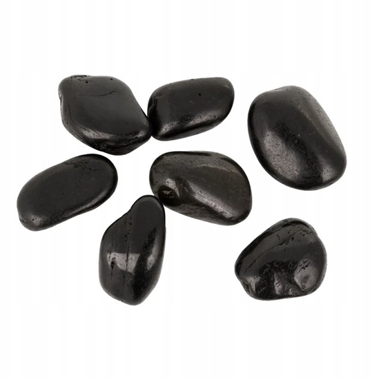 Picture of NB Minerals Kamienie polerowane Black Pebble III 30-50mm do akwarium terrarium 10kg/OPAK