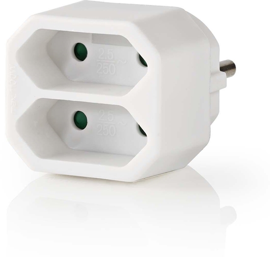 Picture of Nedis Nedis PSSPL200C1WT rozgaziacz 2 x gniazdo sieciowe Wewntrzna Biay