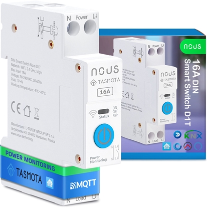 Picture of Nous NOUS D2T DIN Smart Switch 20A with Tasmota (ESP32)