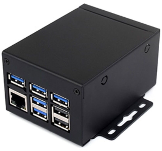 Picture of Obudowa Waveshare Obudowa do Raspberry Pi 5 - przemysowa metalowa na szyn DIN - Waveshare 26087}