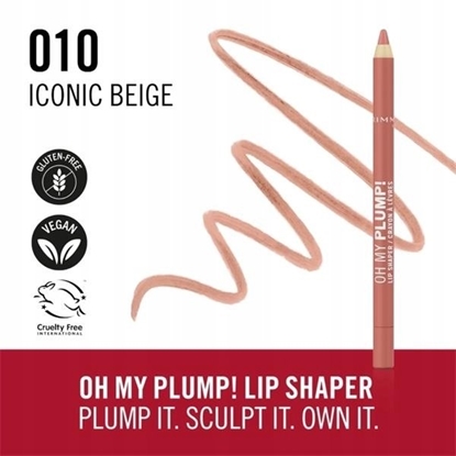 Attēls no Oh!Tomi RIMMEL_Oh My Plump! Lip Shaper konturówka do ust 010 Iconic Beige 1,2g
