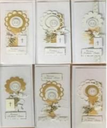 Изображение Panorama Karnet Komunia DL rcznie robiony + koperta