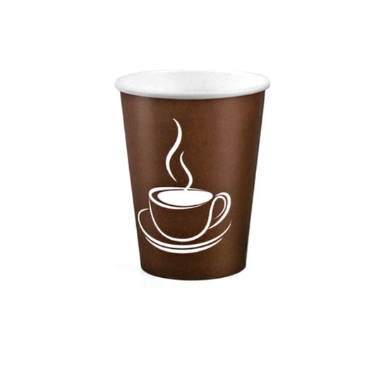 Picture of Papīra glāzes 360ml (12oz), "Cup Brown", (50gab), (netto svars 0,53kg)