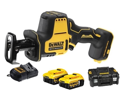 Изображение Zobenzāģis ar akumulatoru DeWalt DCS369P2-QW; 2x5,0 Ah akum.