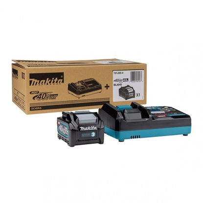 Изображение Piederumu komplekts Makita 191J65-4; 40 V; 4,0 Ah akum. + lādētājs DC40RA