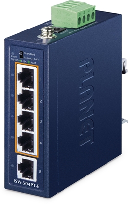 Picture of PLANET IP40 Compact size Industrial Nie zarzdzany Fast Ethernet (10/100) Niebieski
